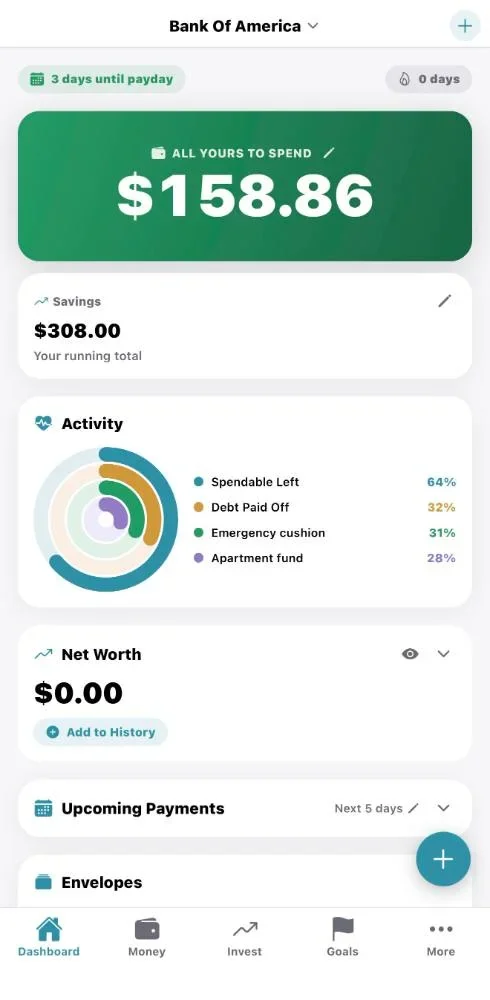 BS app dashboard